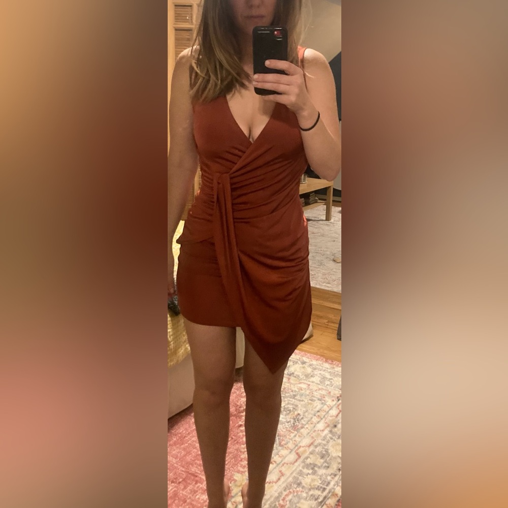 NWT Okakie mini dress Rust